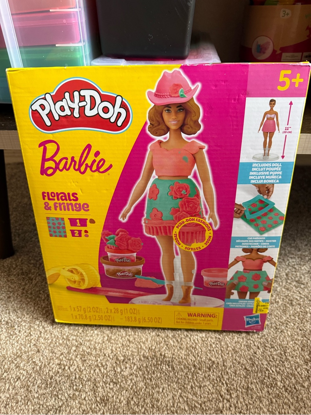 Play-Doh Barbie Florals & Fringe Designer Doll Set w/ Barbie Fashion Design New